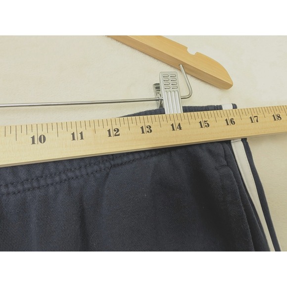 Adidas Jogger Sweatpants Mens L Blue White‎ Stripe Logo Athleisure Workout Gym - Picture 10 of 13